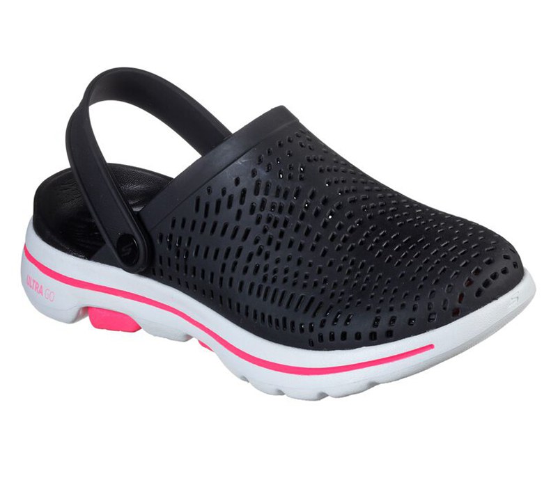 Skechers Dam Svarta/Vita Sandaler - Cali Gear: Gowalk 5 - Astonished - Sverige (ICYVD-6583)
